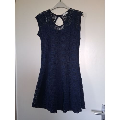 Robe En Dentelle Bleu Marine "T-S" Cache Cache