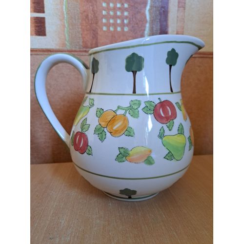 Pichet En Céramique Motifs Légumes Et Fruits