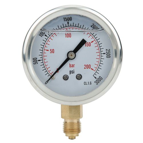 Manometre radial TS PGG604-200bar 1/4BSP Y60 pour mesure de pression domestique