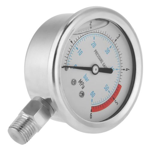 Manometre de pression d'eau hydraulique a cadran 0-60 bar 0-6 MPa 1/4" NPT 60 mm