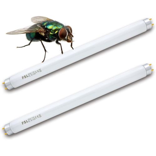 Ampoule UV T8 F10W BL - Deux Tubes de 34.5cm pour Lampe Tue-Moustique/Tueur d'Insectes de 20W