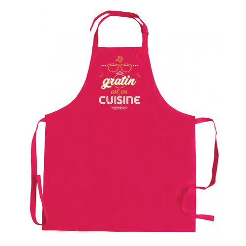 Tablier De Cuisine Peps Recylé Le Gratin Avec Poche Rose 90 X 72 Cm Winkler