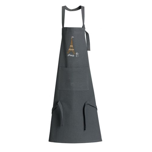 Tablier De Cuisine Recyclé Tour Eiffel Avec Poche Ombre 85 X 72 Cm Winkler
