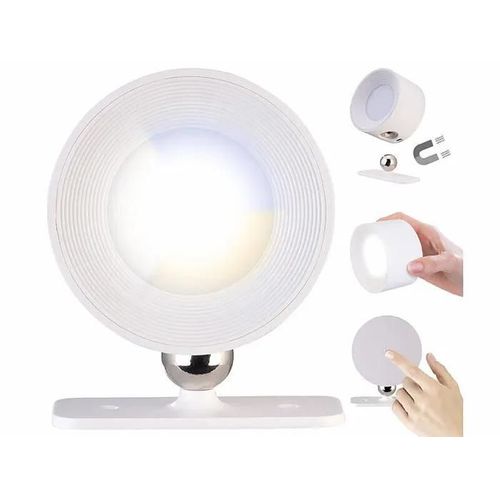 Applique Murale Rechargeable Avec Led Cct À Intensité Variable - Coloris Blanc