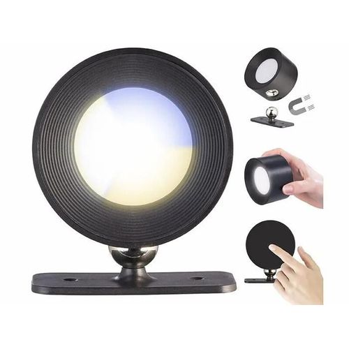 Applique Murale Rechargeable Avec Led Cct À Intensité Variable - Coloris Noir