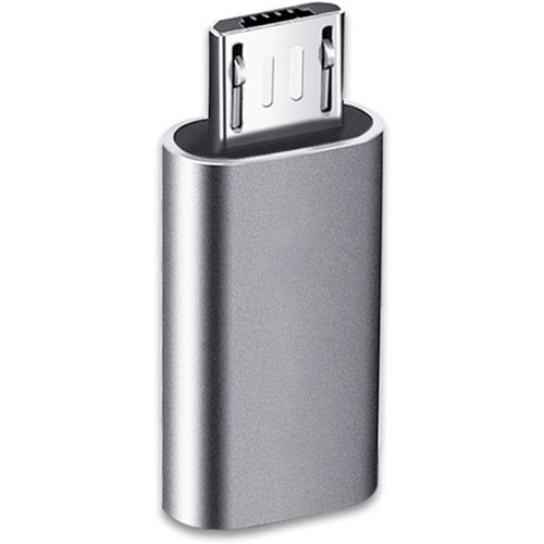 Adaptateur Usb C Vers Micro Usb, Adaptateur Micro Usb Mâle Vers Usb C Femelle Compatible Avec Samsung Galaxy S7/S6/S5/S4/S3, Note 5/4/3, Android Phones, Tablettes Et Appareils Microusb (Gris)