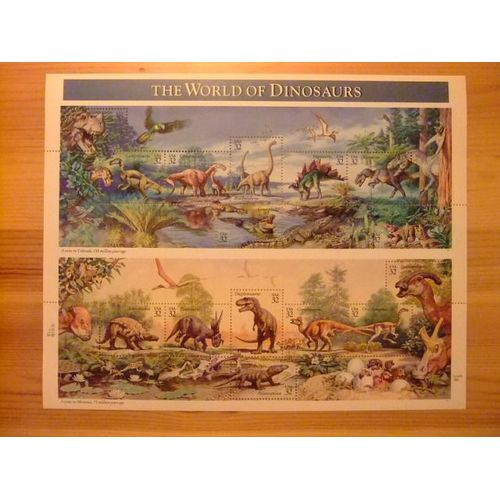 127 États-Unis 1997 / Dinosaures Faune Dinosaures / Yvert 2590 / 2604 Mnh