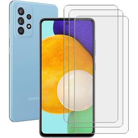 Verre Trempé Protecteur D'écran Pour Samsung Galaxy A52 5g - 3 Pièces, Dureté 9h Anti-Rayures, Transparence 99.9%, Compatible Tactile, Film Anti-Éclatement 0.3mm