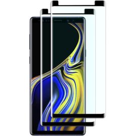 Verre Trempé Protecteur D'écran Pour Samsung Galaxy Note 9, 2 Pièces, 3d Incurvé Couverture Complète, 9h Dureté Anti-Rayures, Anti-Empreintes, Sans Bulles Hd Transparent