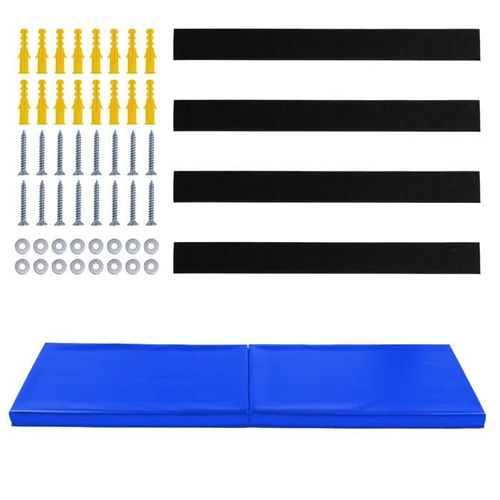 Rembourrage Mural Gym-Vevor-1500x500x50 Mm-Tapis De Protection Murale Résistant Aux Déchirures-Bleu