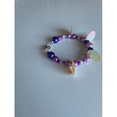 Bracelet Violet & Sea Shell