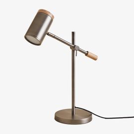 Lampe De Table Amarante Gris Chromé