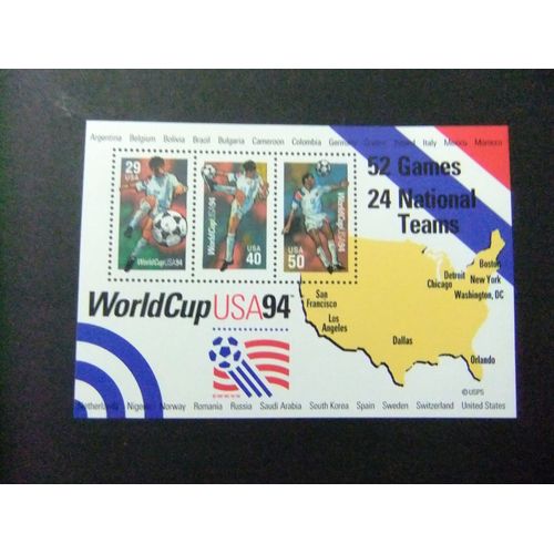 127 18 États-Unis 1995 / Coupe Du Monde De Football / Yvert Bloc 29 Mnh