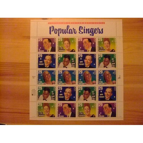 127 États-Unis 1994 / Musique - Chanteurs Populaires / Yvert 2266 / 2270 Mnh