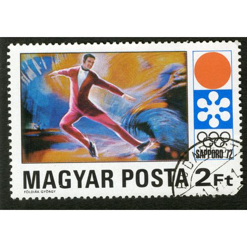 Timbre Oblitéré Magyar Posta, Sapporo 72, 2 Ft