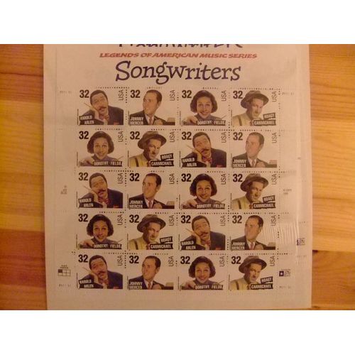 127 États-Unis 1996 / États De La Musique Américaine Célèbre / Yvert 2543 / 2546 Mnh