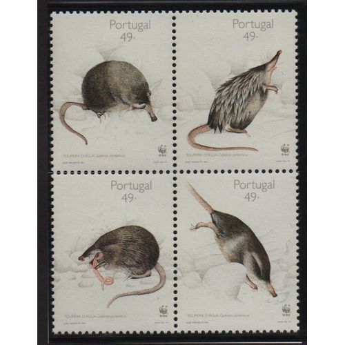 Portugal Timbres Animaux : Le Daman Des Pyrénées 1997