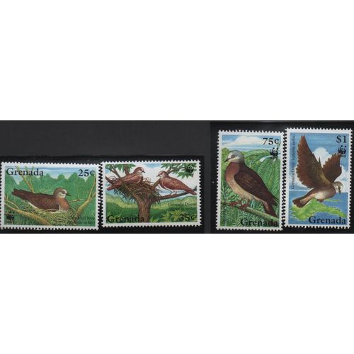 Grenade Timbres Animaux : Les Pigeons 1995