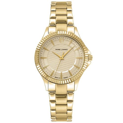 Montre Femme Metropolitain Doré Cadran Argenté Bracelet Acier Doré 16 Mm