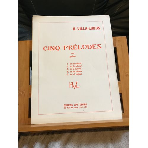 Villa-Lobos Prélude Pour Guitare N°5 Partition Ed. Max Eschig