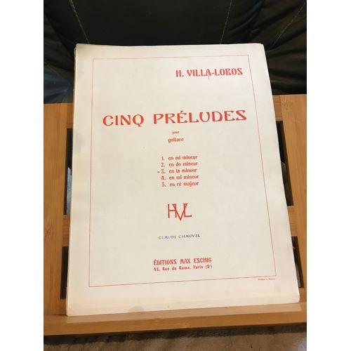 Villa-Lobos Prélude Pour Guitare N°3 Partition Ed. Max Eschig