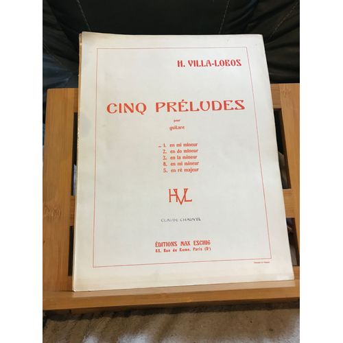 Villa-Lobos Prélude Pour Guitare N°1 Partition Ed. Max Eschig