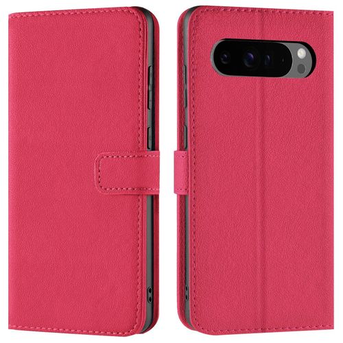 Verco Étui De Protection À Rabat Pour Google Pixel 9 Pro Xl, Avec Compartiments Pour Cartes, Fonction Support, Rose