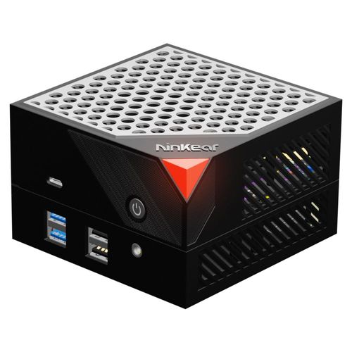 Ninkear MBOX 6 Mini PC modulaire magnétique, AMD Ryzen 5 6600H 6 coeurs, 4,5 GHz max, Ram 16 Go DDR5, SSD 512 Go, HDMI + DP + Type-C, triple écran 4K, Wi-Fi 6, Bluetooth 5.2