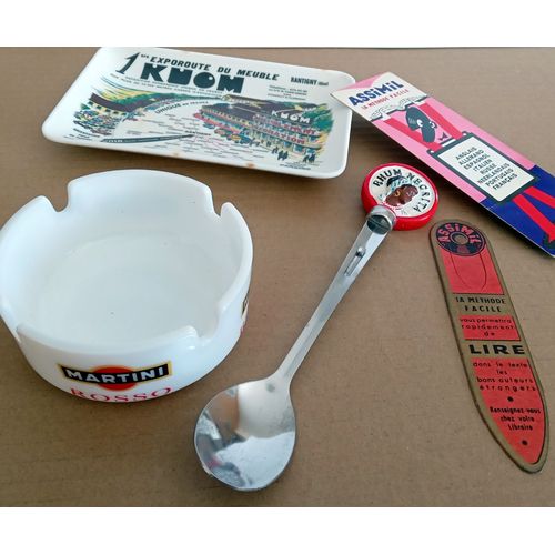 Lot 5 Objets Publicitaires Martini, Negrita, Kuom, Assimil