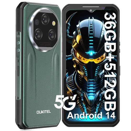 OUKITEL WP39 Pro 5G 36 Go + 512 Go / TF 2TO 11000mAh/33W Incassable Android 14 6.6" FHD+ IPS 5G Dual SIM/GPS/NFC Vert