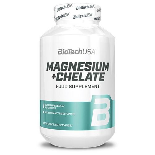 Magnesium + Chelate (60 Caps)|Magnésium|Biotech Usa 