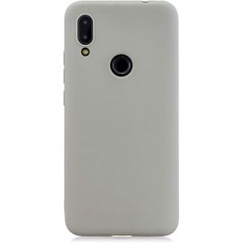 Coque Compatible Pour Xiaomi Redmi Note 7 Étui Silicone Ultra Mince Tpu Gel Souple Bumper Fine One Piece Housse Design Antichoc Bonbons Couleurs Case Cover, Gris