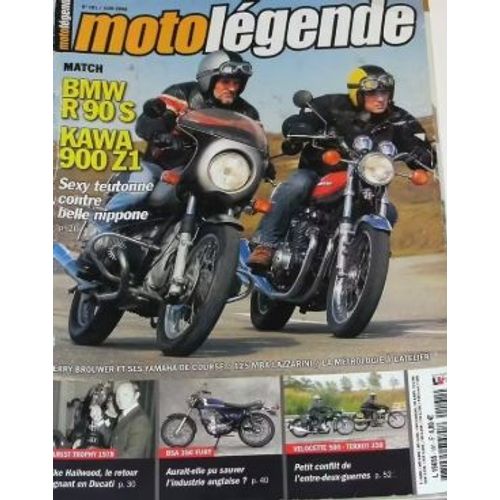Moto Legende 191 De 2008 Bmw R90s,Kawasaki 900 Z1,Bsa 350 Fury Ss,Brouwer,Terrot 350 Hssp R,Velocette 500 Mss,Mba 125 Lazzarini,