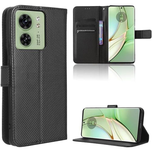 Coque Motorola Edge 40, Premium Étui Housse En Pu/Tpu Cuir Flip Portefeuille [Fonction De Support] [Emplacements Cartes] Housse Pour Motorola Edge 40 (Noir)