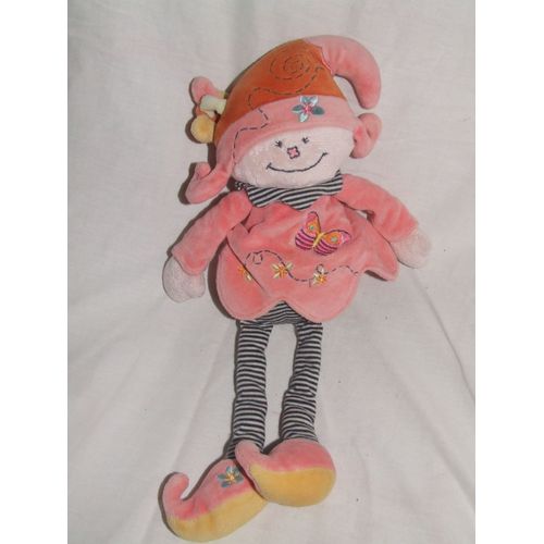 Poupee Lutin Rose Papillon