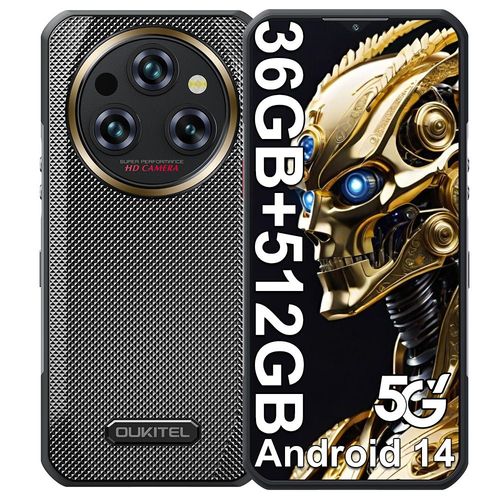 OUKITEL WP35 Pro 5G 36 Go + 512 Go /TF 2To 11000mAh/33W Android 14 Incassable 6.6" FHD 64MP 5G Dual SIM/NFC/GPS Noir