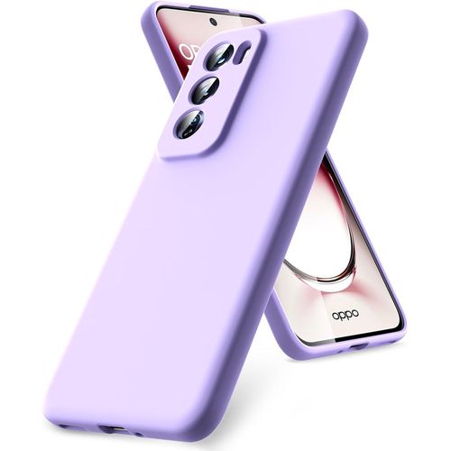 Coque Compatible Avec Oppo Reno 12 Pro 5g, Housse Souple En Tpu En Silicone Liquide, Housse En Caoutchouc Antichoc - Helles Lila