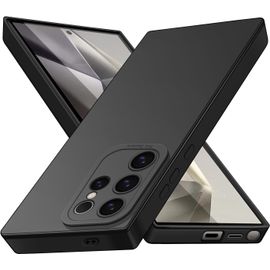 Coque Pour Samsung Galaxy S24 Ultra 5g, Coque Samsung S24 Ultra, Housse Etui De Protection En Silicone Souple,Cover Antichoc Avec Protege De Camera,Compatible Avec (Noir, S24 Ultra (6,8""))