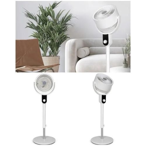Ventilateur sur pied BLANC DESIGN 50W 3 vitesses Silencieux