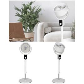 Ventilateur sur pied BLANC DESIGN 50W 3 vitesses Silencieux