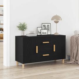Vidaxl Buffet Chêne Noir 100x36x60 Cm Bois D'ingénierie