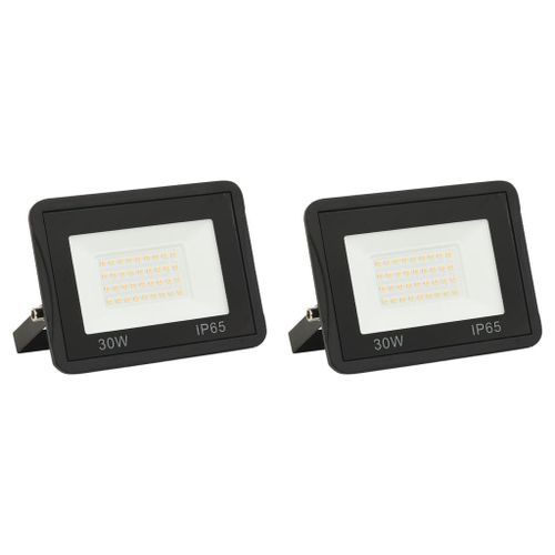 vidaXL Projecteurs à LED 2 pcs 30 W Blanc chaud