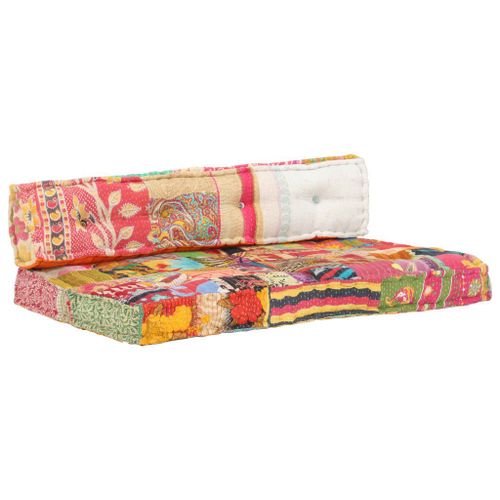 Vidaxl Coussin De Canapé Palette Multicolore Tissu Patchwork