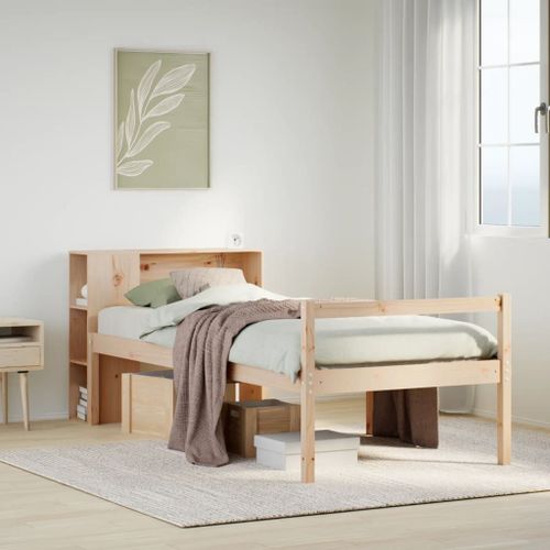 Vidaxl Lit Bibliothèque Sans Matelas 100x200 Cm Bois Massif De Pin
