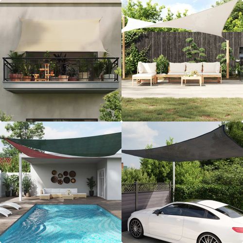 Vidaxl Voile D'ombrage 160 G/M² Triangulaire Gris Clair 4x4x5,8 M Pehd