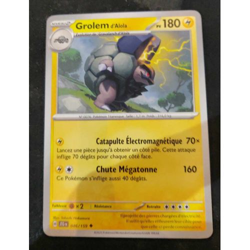 Pokémon Grolem D'alola 046 / 159 Aventures Ensemble Ev09