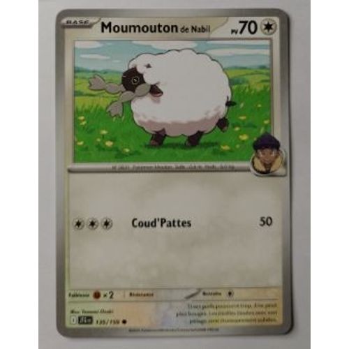 Pokémon Moumouton De Nabil 135 / 159 Aventures Ensemble Ev09