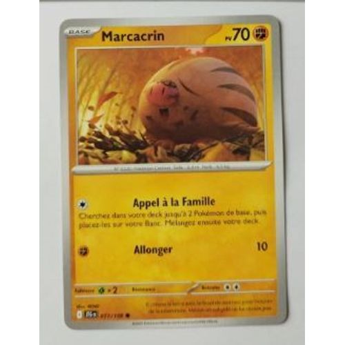 Pokémon Marcacrin 077 / 159 Aventures Ensemble Ev09