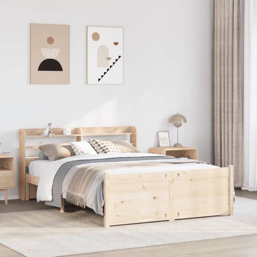 Vidaxl Cadre De Lit Avec Tête De Lit Sans Matelas 120x190 Cm