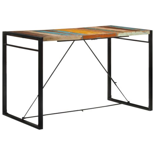 Vidaxl Table De Bar 175x90x110 Cm Bois Massif De Récupération